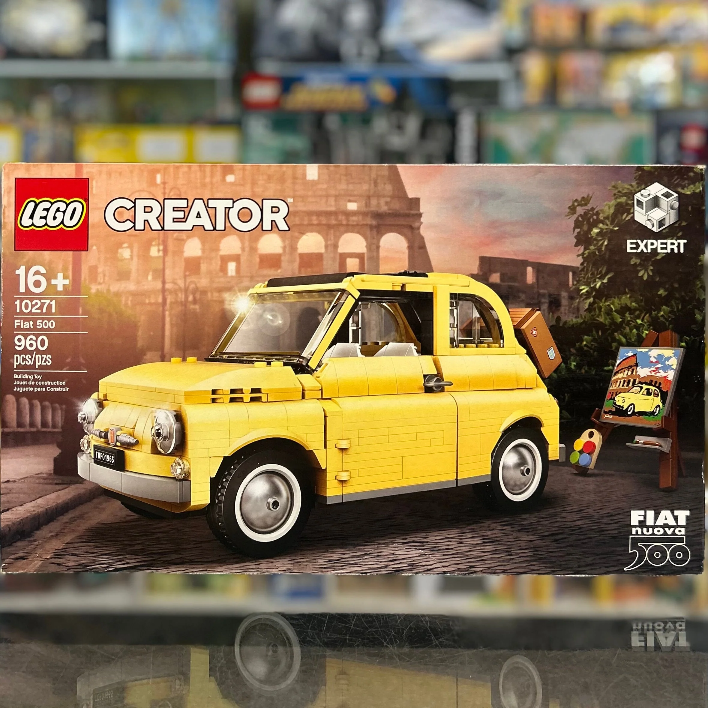 10271 - Fiat 500 {Bright Light Yellow Edition} - EMPTY BOX ONLY