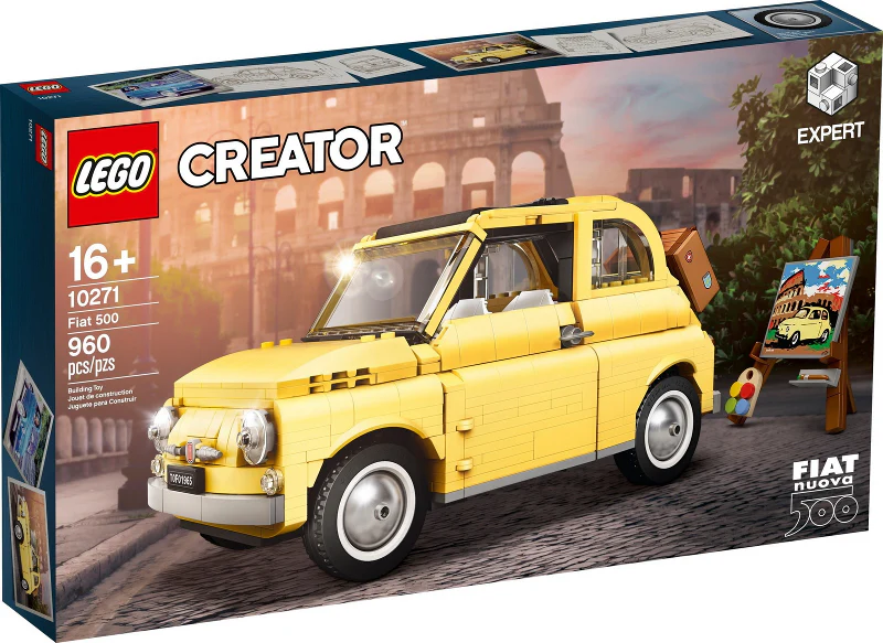 10271 - Fiat 500 {Bright Light Yellow Edition} - EMPTY BOX ONLY - Image 2