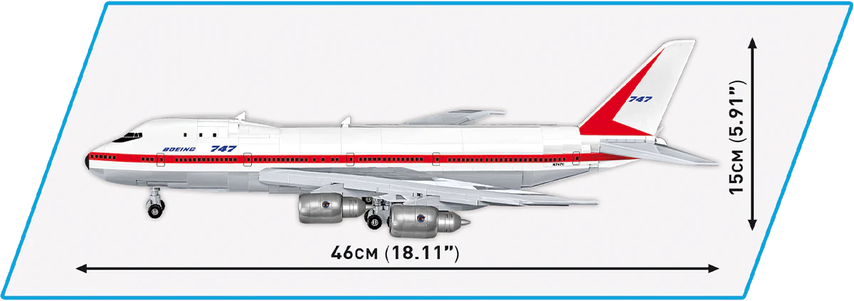 COBI FIRST FLIGHT EDITION Boeing 747 Passenger Jet 1969: Set #26609 - Image 3