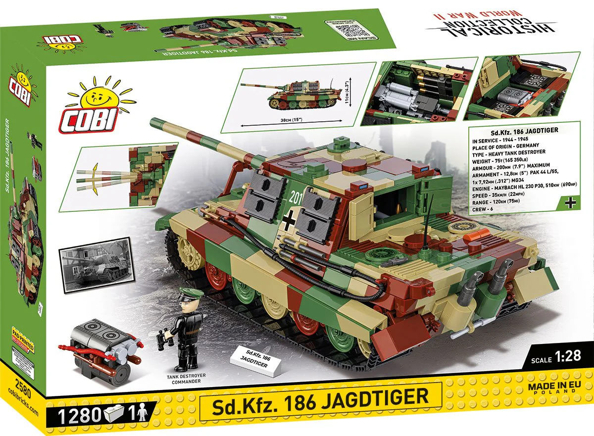 COBI PanzerJäger Tiger Heavy Tank Destroyer : Set #2580 - Image 2