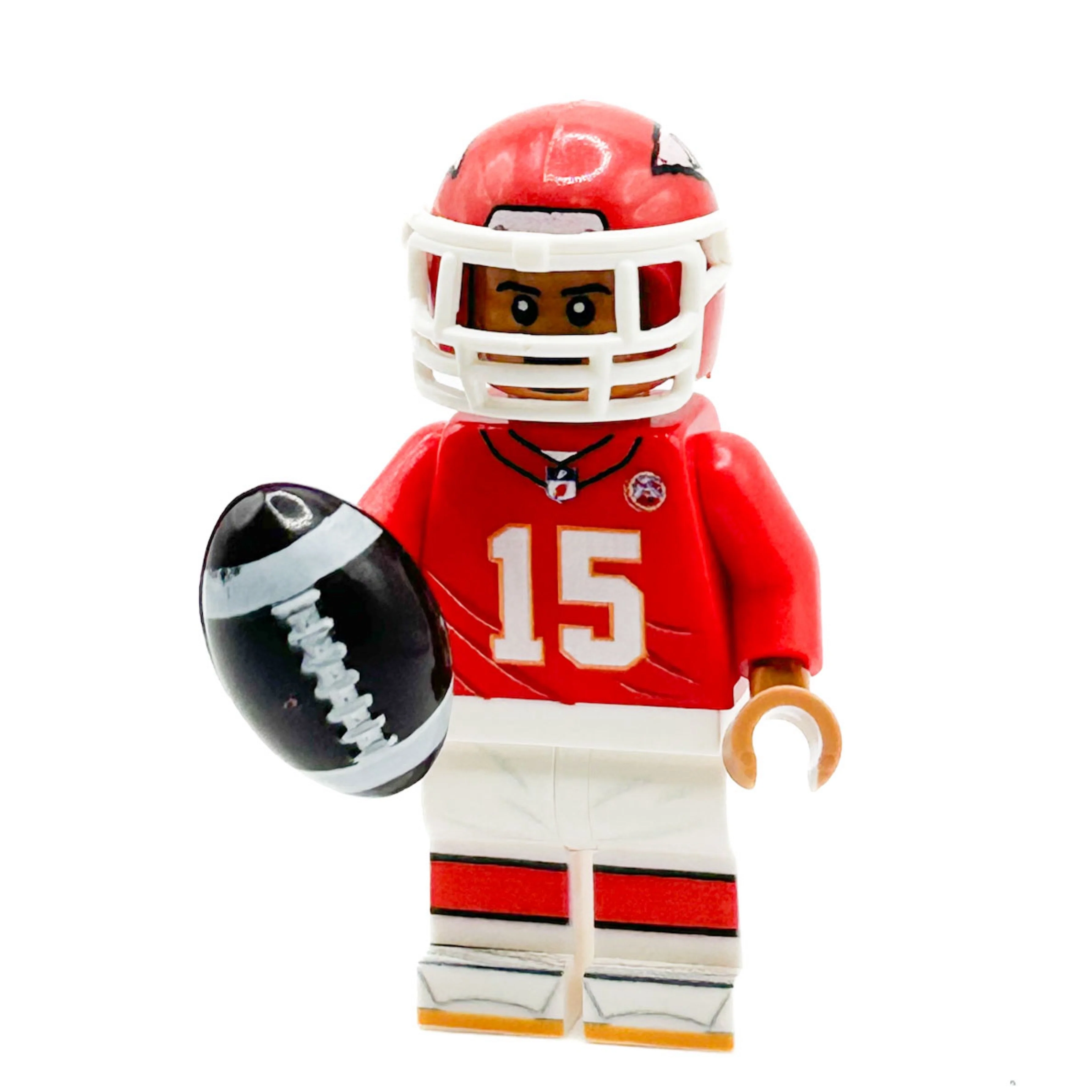 #15 Mahomes Chiefs Football Player Minifig made using LEGO parts - B3 Customs