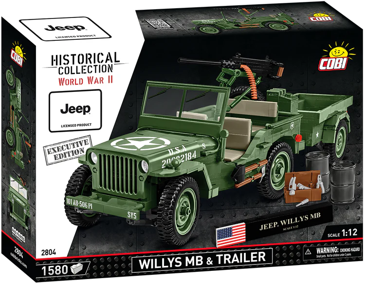 EXECUTIVE EDITION JEEP Willys MB & Trailer WWII: COBI Set #2804