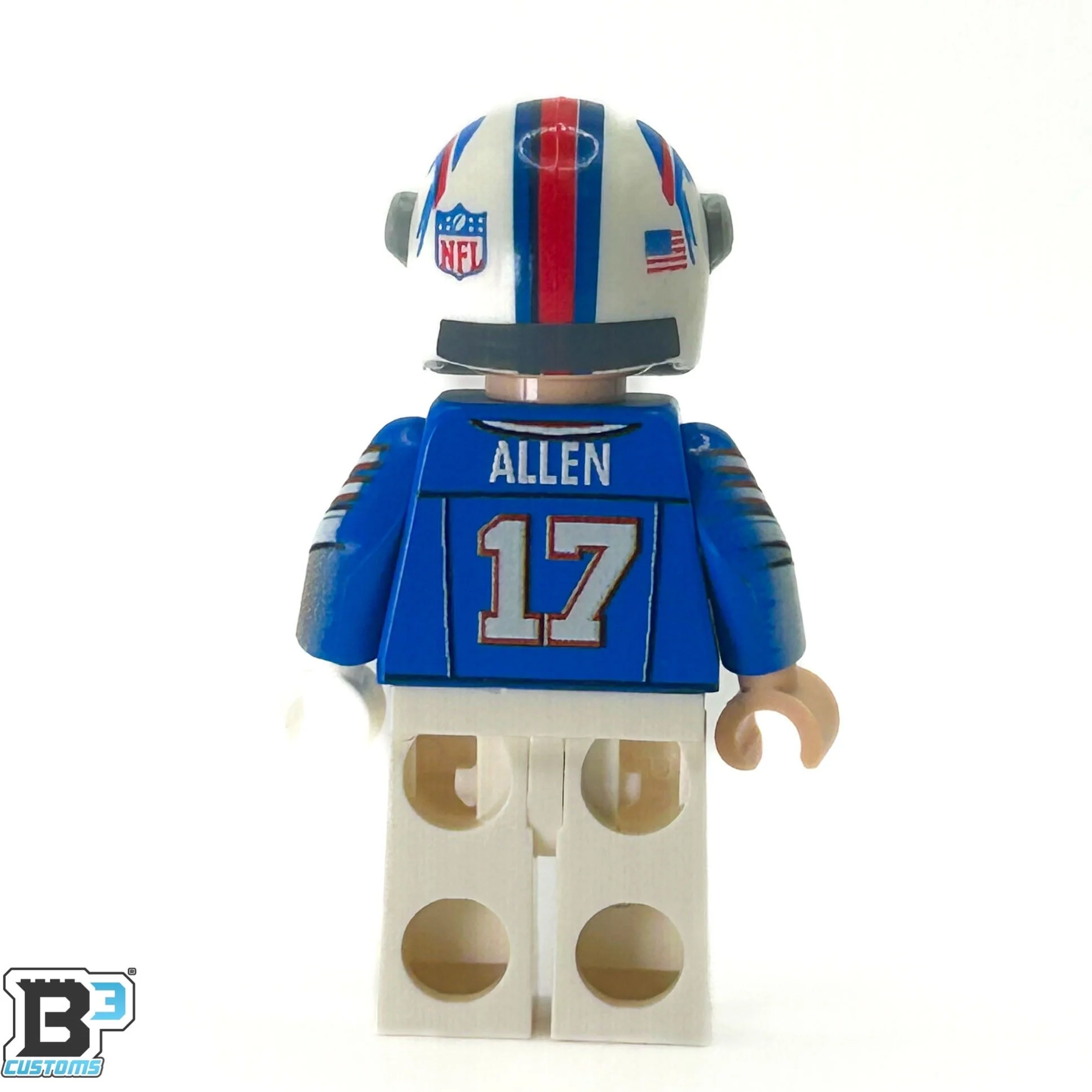 #17 Allen QB Bills Football Player Minifig - B3 Customs - Image 3