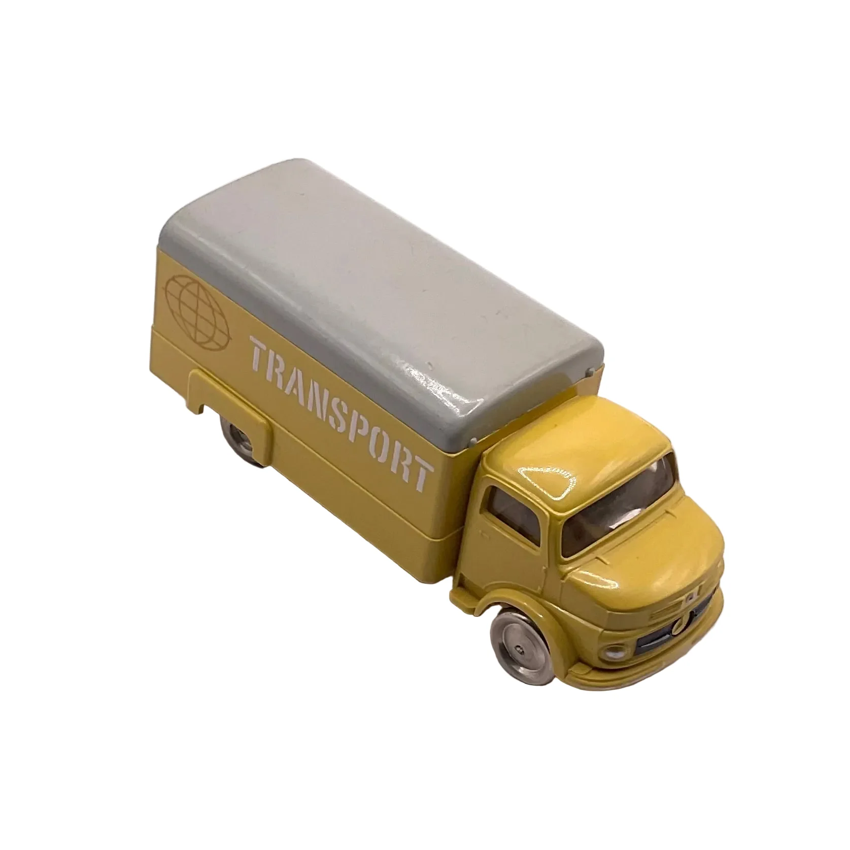 1964 HO Scale, Yellow Mercedes Box Truck with Gray Top 651pb01c01