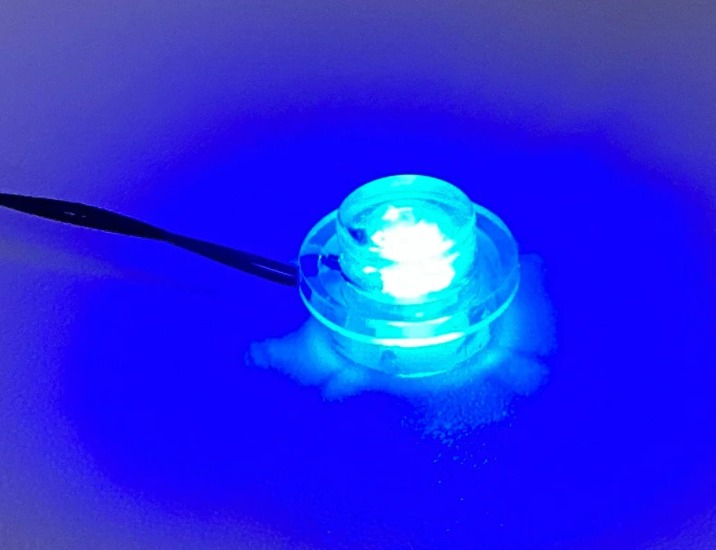 1x1 Stud LED Light-up Round Plate, Battery Operated, LS1x1RPB