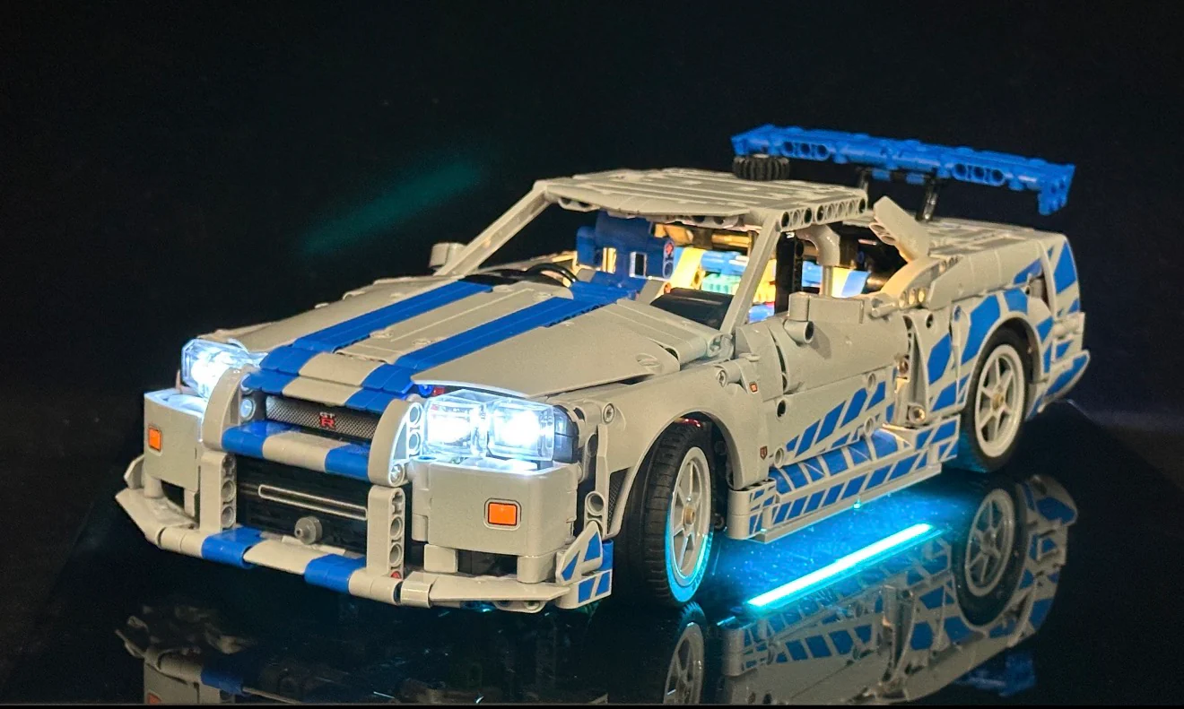 2 Fast 2 Furious Nissan Skyline GTR R34 42210 Custom Lighting Kit for LEGO® Set - Image 2