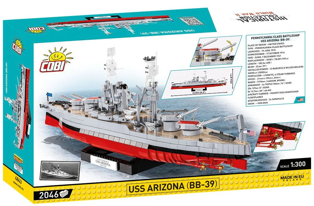 COBI Battleship USS Arizona (BB-39): Set #4843 - Image 2