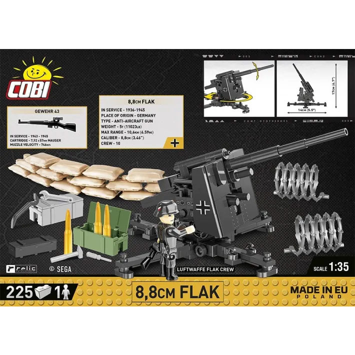 COBI Company of Heroes 8.8cm Flak #3047 - Image 2