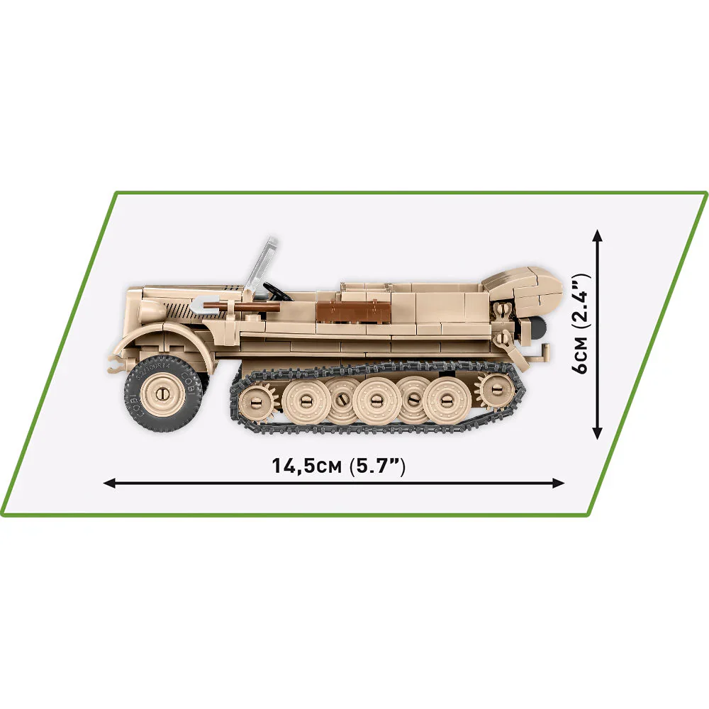 Sd.Kfz. 10 Demag D7 Half-Track, WWII: COBI Set #2273 - Image 5