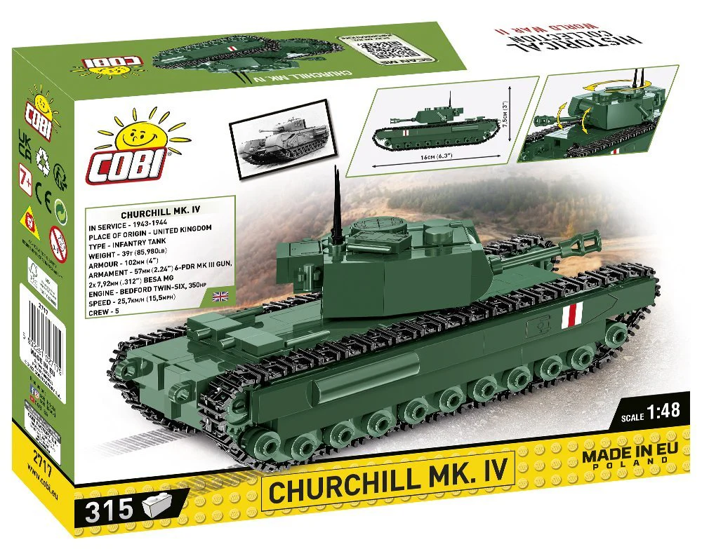 COBI Churchill MK. IV Tank 1:48: Set #2717 - Image 2
