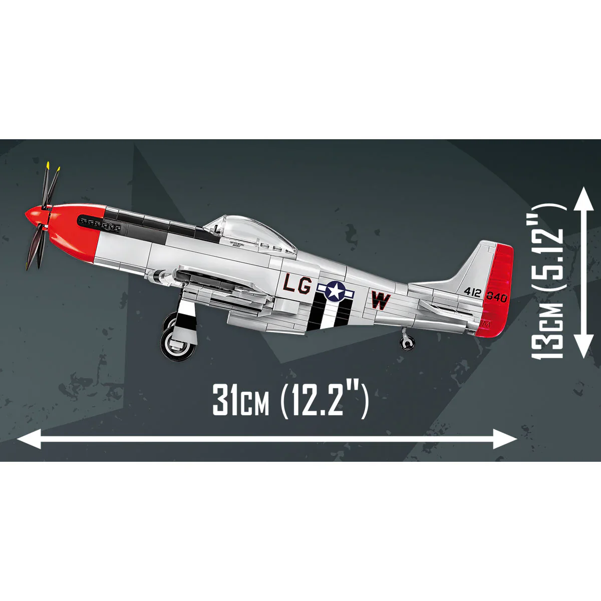 TOP GUN P-51D Mustang Fighter, Version 2: COBI Set #5846 - Image 6