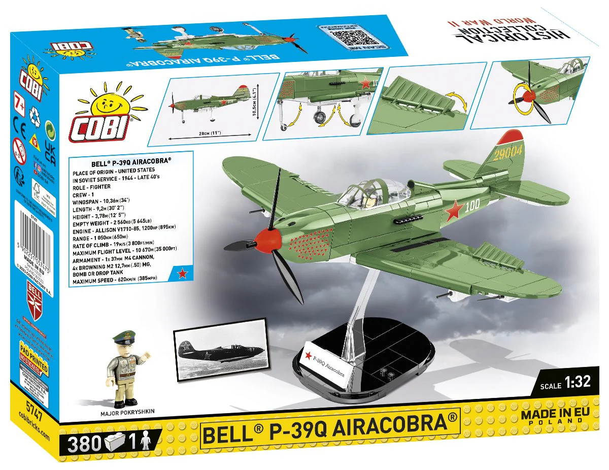 COBI Bell P-39Q Airacobra Fighter: Set #5747 - Image 2
