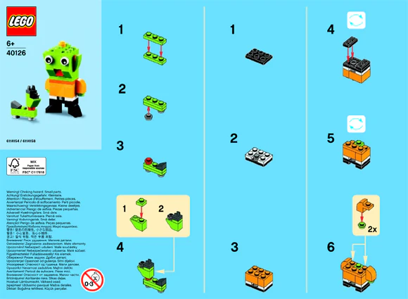 40126-Monthly Mini Model Build Set - 2015 01 January, Alien polybag - INSTRUCTIONS ONLY