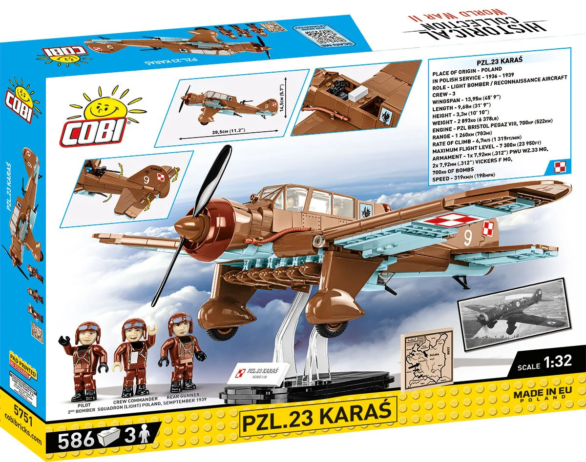 COBI PZL.23 Karas Light Bomber : Set #5751 - Image 2