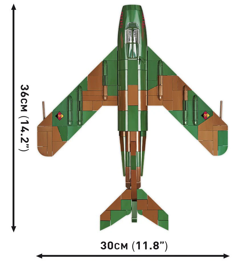 COBI LIM-5 (MIG-17F) East Germany Air Force Jet: Set #5825 - Image 3