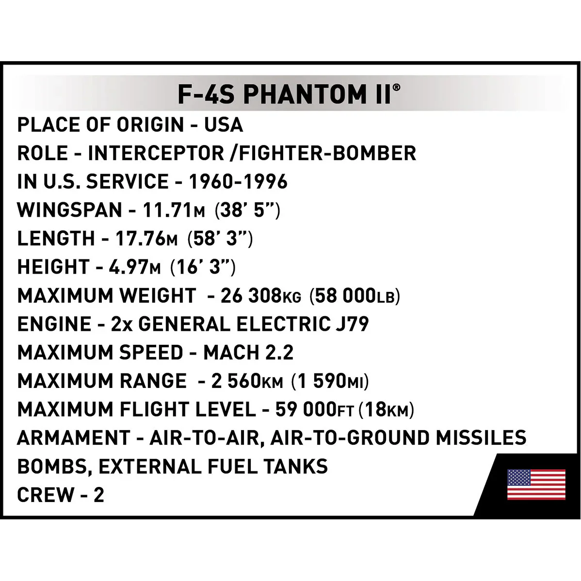 F-4S Phantom II Jet Fighter: COBI Set #5899 - Image 11