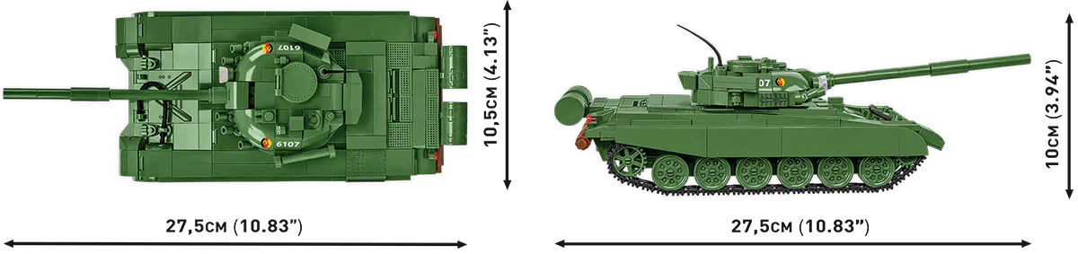 COBI T-72 (East Germany/Soviet) Tank : Set #2625 - Image 3