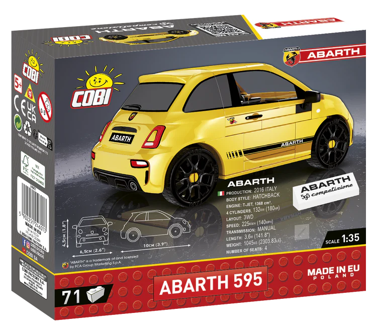 COBI Abarth 595 Car : Set #24601 - Image 2