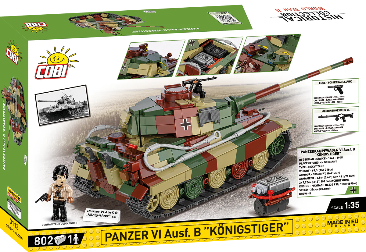 COBI Panzer VI Ausf. B "Königstiger" : Set #3113 - Image 2