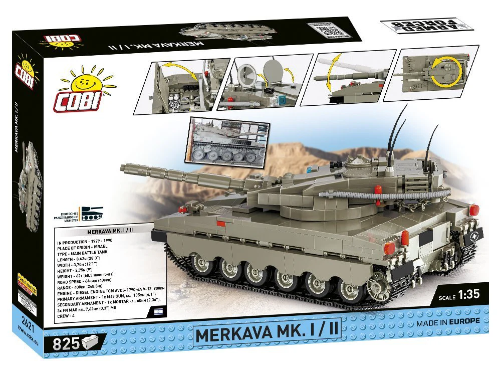 COBI Merkava MK.I/II Tank: Set #2621 - Image 2