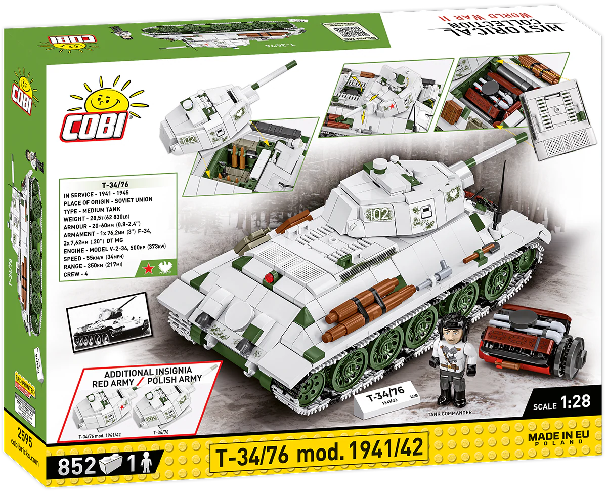 COBI T-34/76 mod. 1941/42 Tank : Set #2595 - Image 2