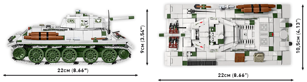 COBI T-34/76 mod. 1941/42 Tank : Set #2595 - Image 3
