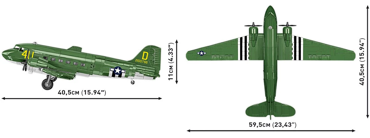 COBI Douglas C-47 Skytrain (Dakota) Transport Plane : Set #5743 - Image 3
