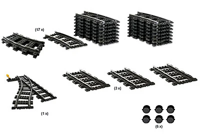 9V Train Switching Track Collection, 4206-1