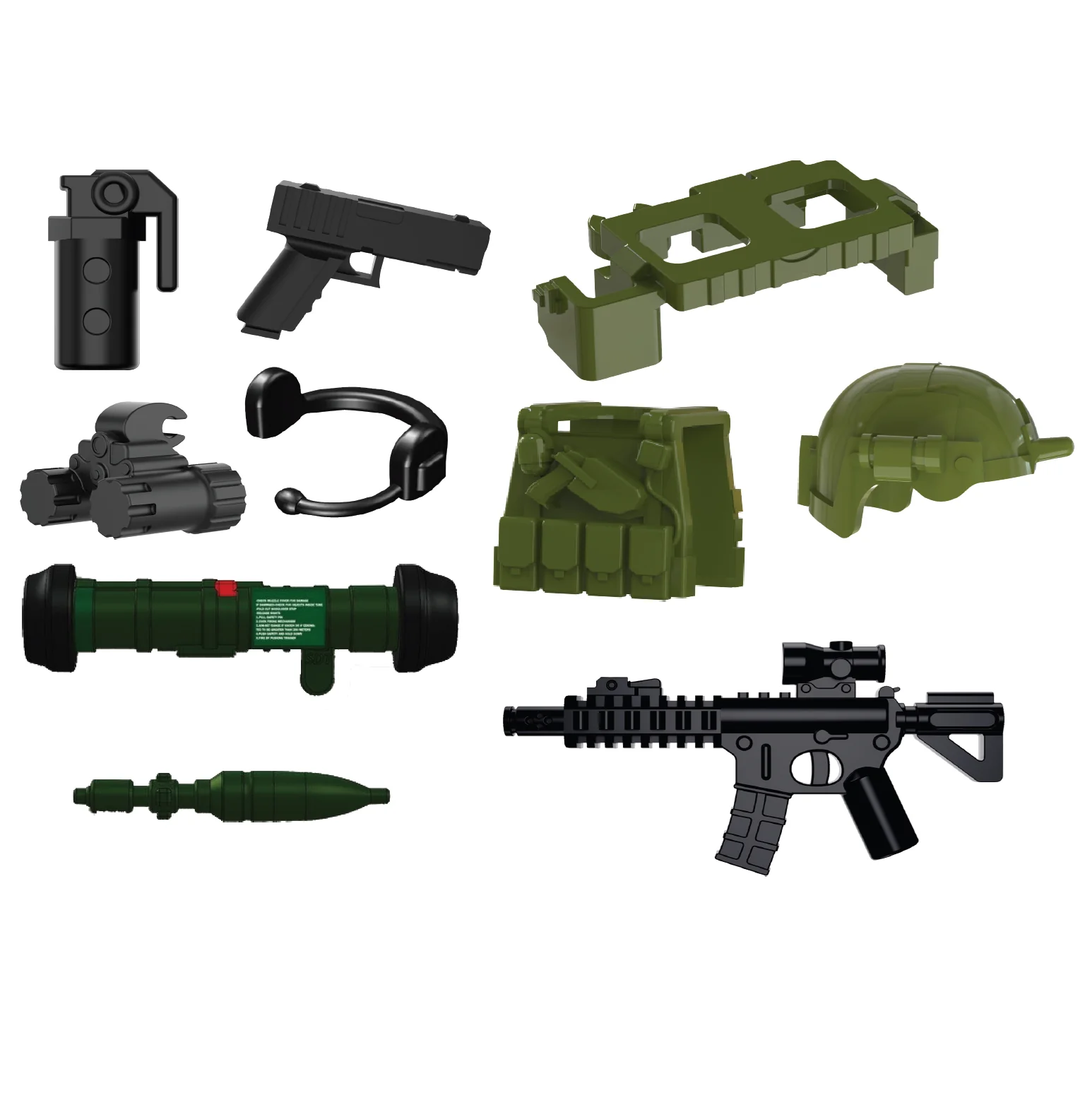 Anti-Tank Infantry Tactical Weapons Pack Custom Minifigure Toy Accessories