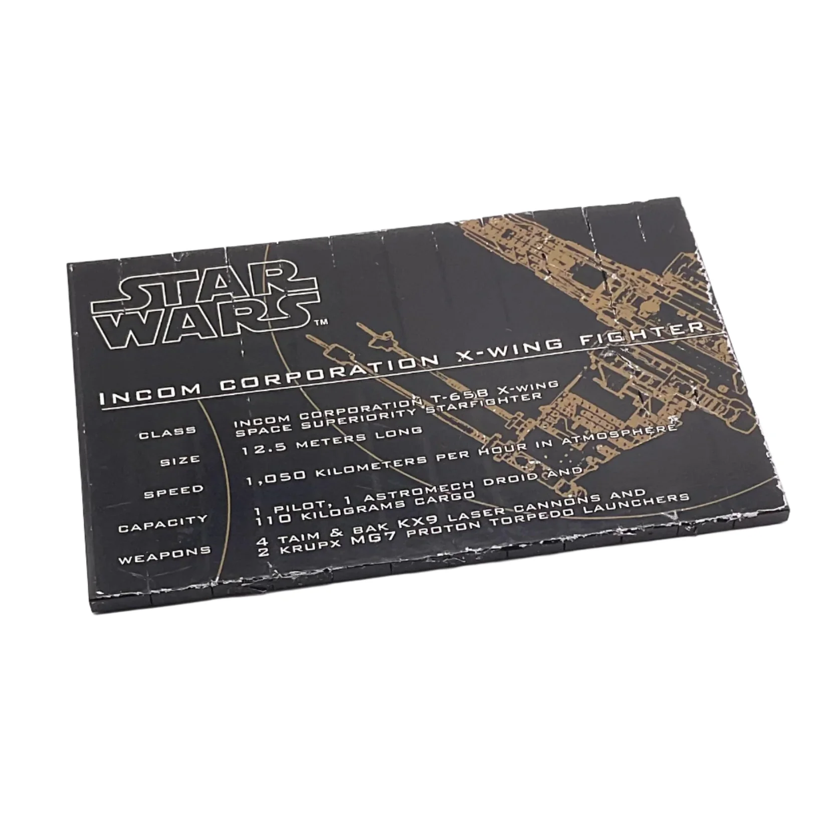APPLIED Sticker Sheet for Set X-wing Fighter UCS, 7191 - Sheet 2 on 12 Tile 1 x 8 Pieces, Part# 7191stck02APPLIED