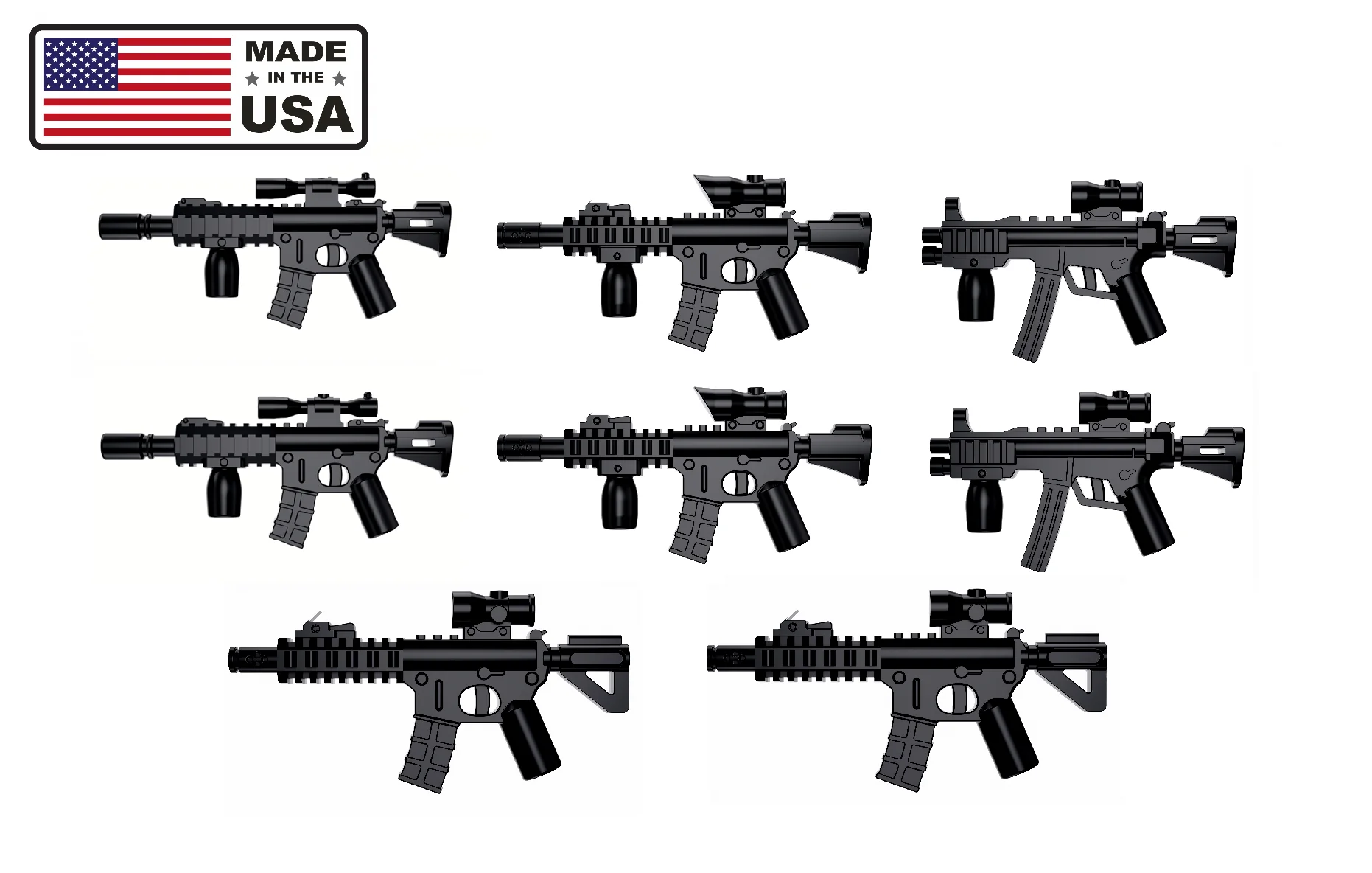 Army Guns Weapons Pack V4 Custom Minifigure Toy Accessories