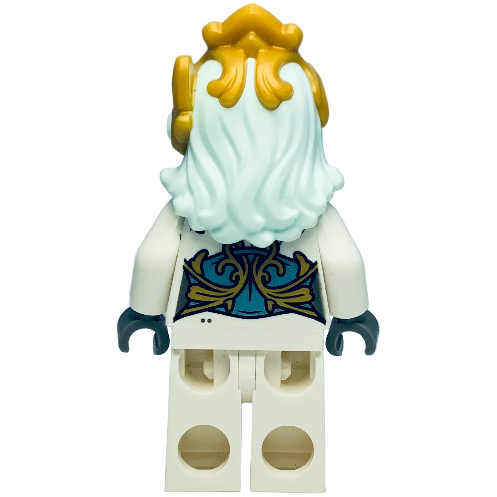 Astrid - White Outfit, Light Aqua Hair, Gold Crown, drm093 - Image 3