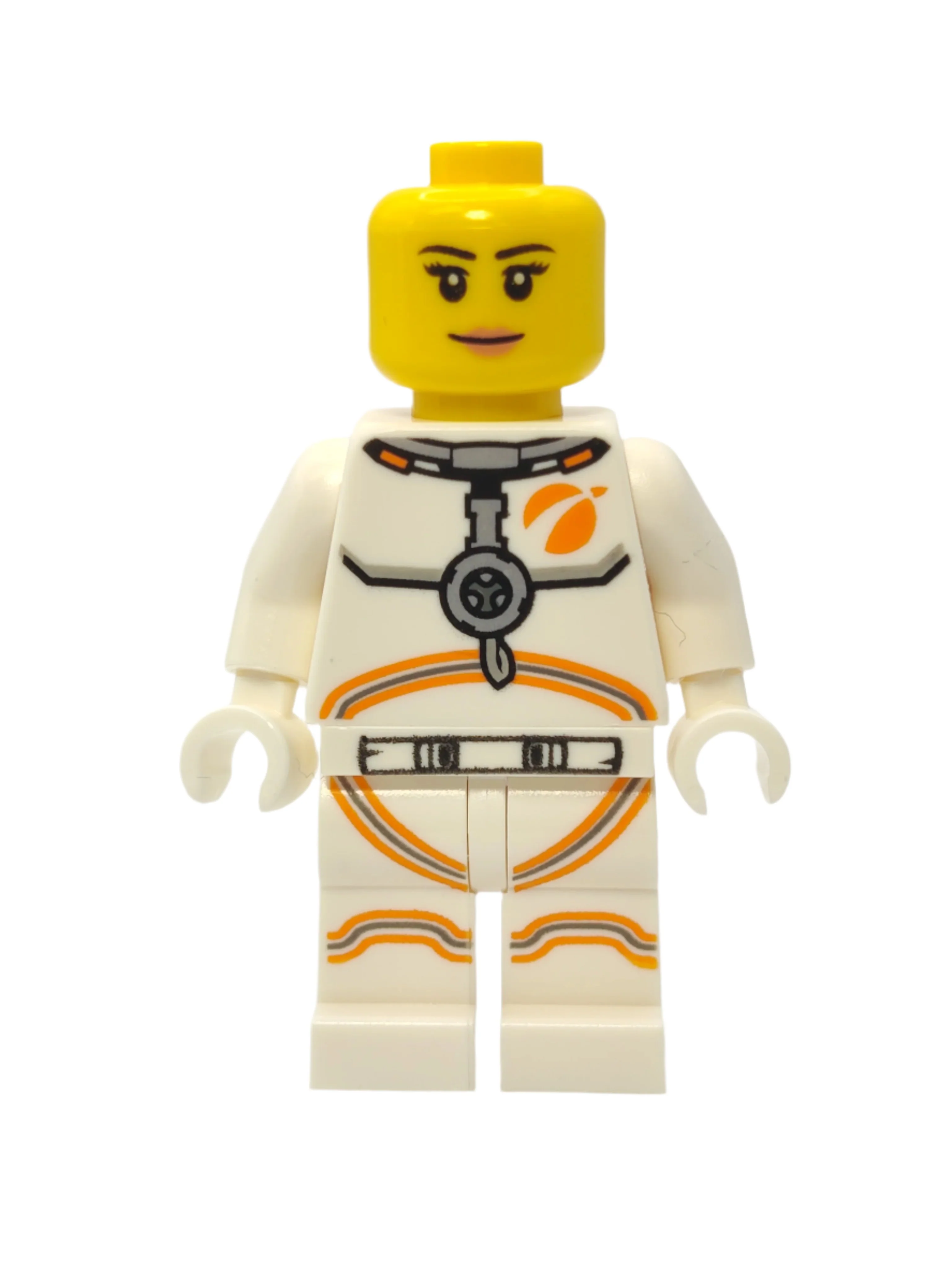 Astronaut - White Spacesuit with Orange Lines and Closed Mouth Smile, cty1064 - Image 4