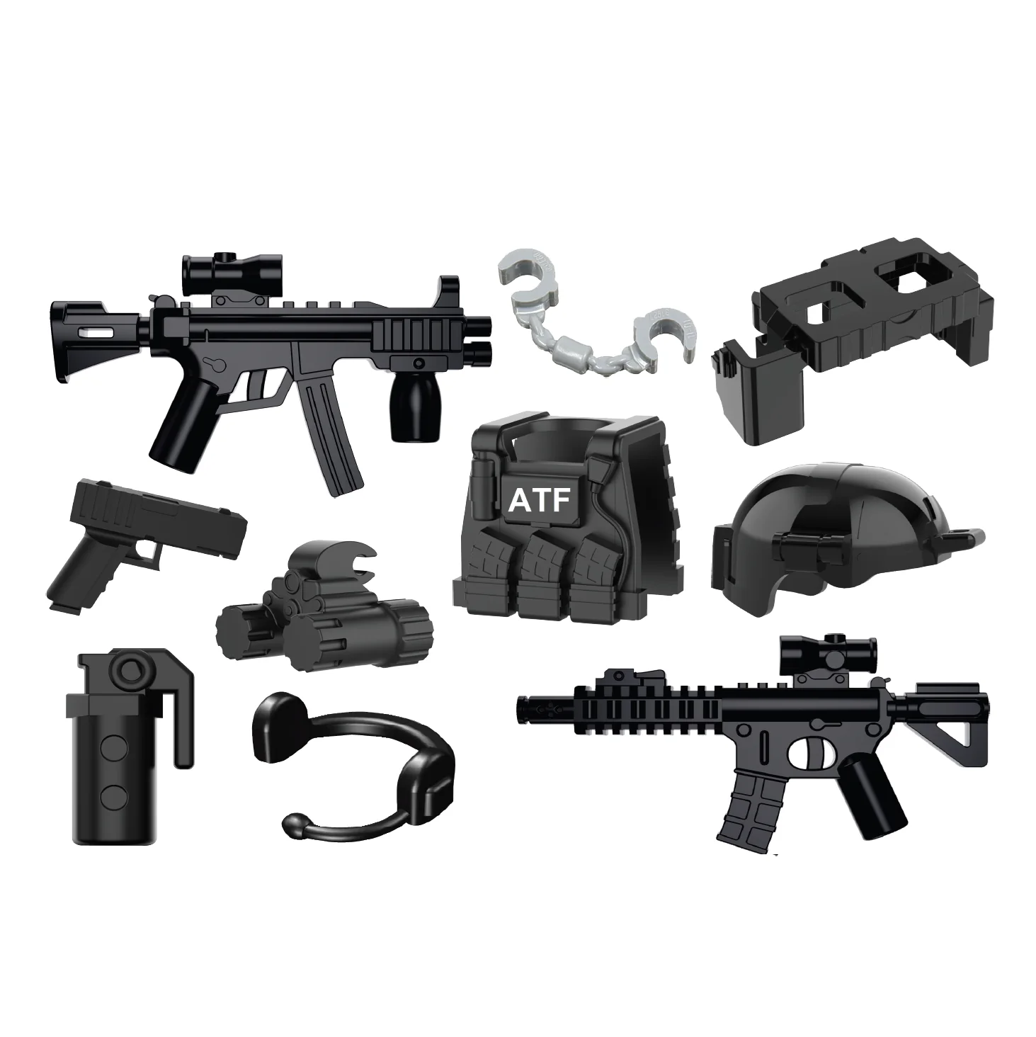 ATF Special Response Team Tactical Gear Pack Custom Minifigure Toy Accessories