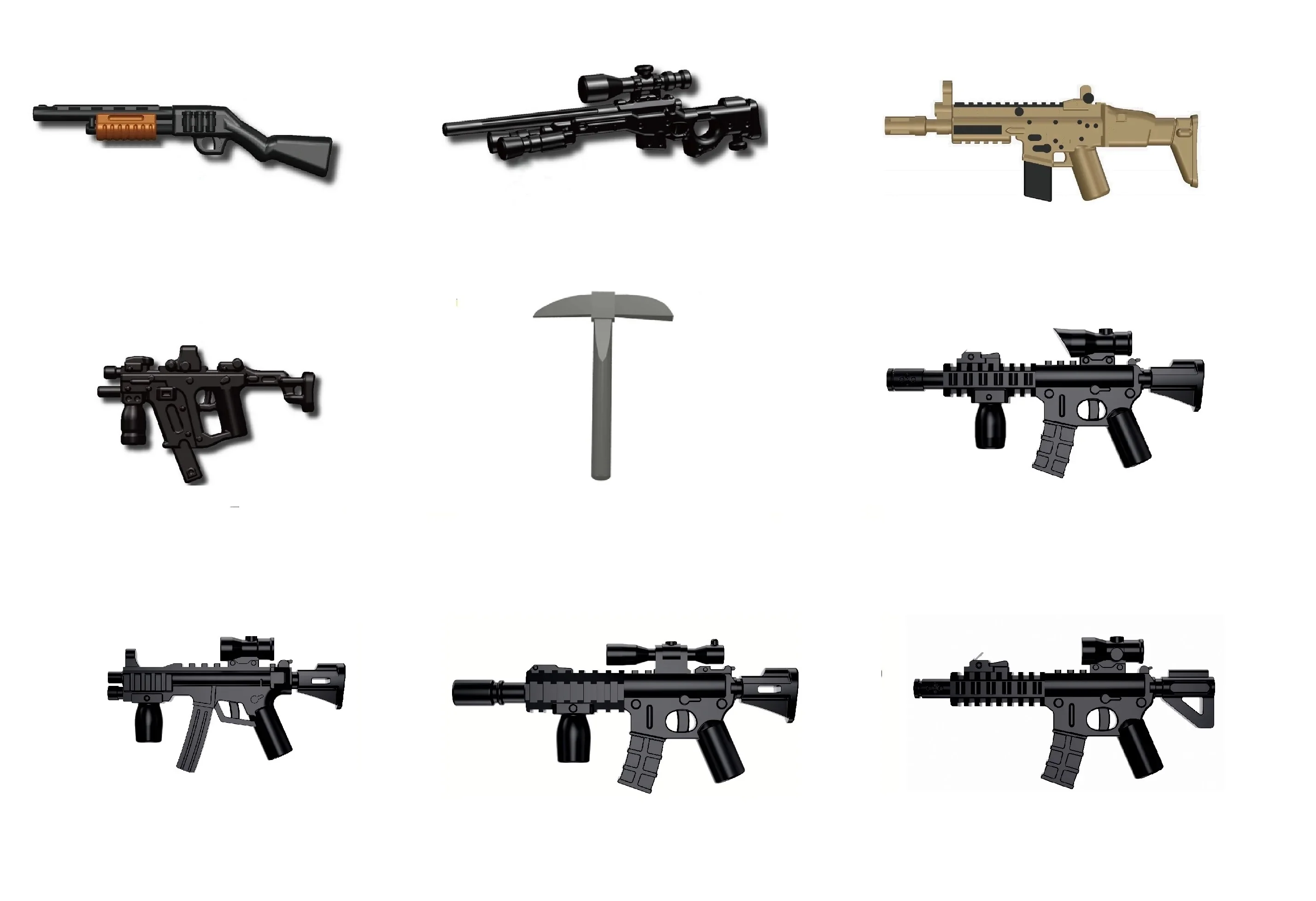 Battle Royale Weapons Pack Custom Minifigure Toy Accessories - Image 2