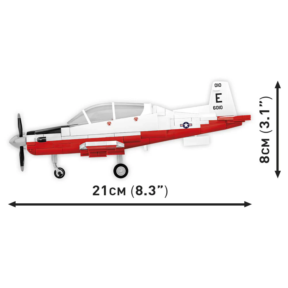 Beechcraft T-6 Texan II Turboprop Red/White Plane: COBI Set #26625 - Image 4