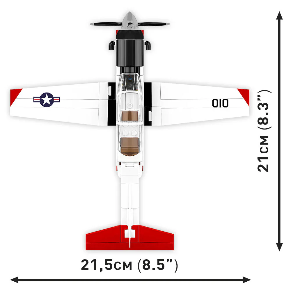 Beechcraft T-6 Texan II Turboprop Red/White Plane: COBI Set #26625 - Image 5