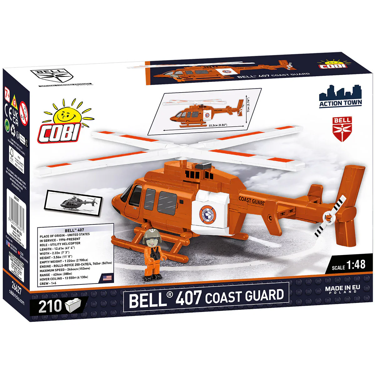 Bell 407 Coast Guard Helicopter: COBI Set #26627 - Image 2