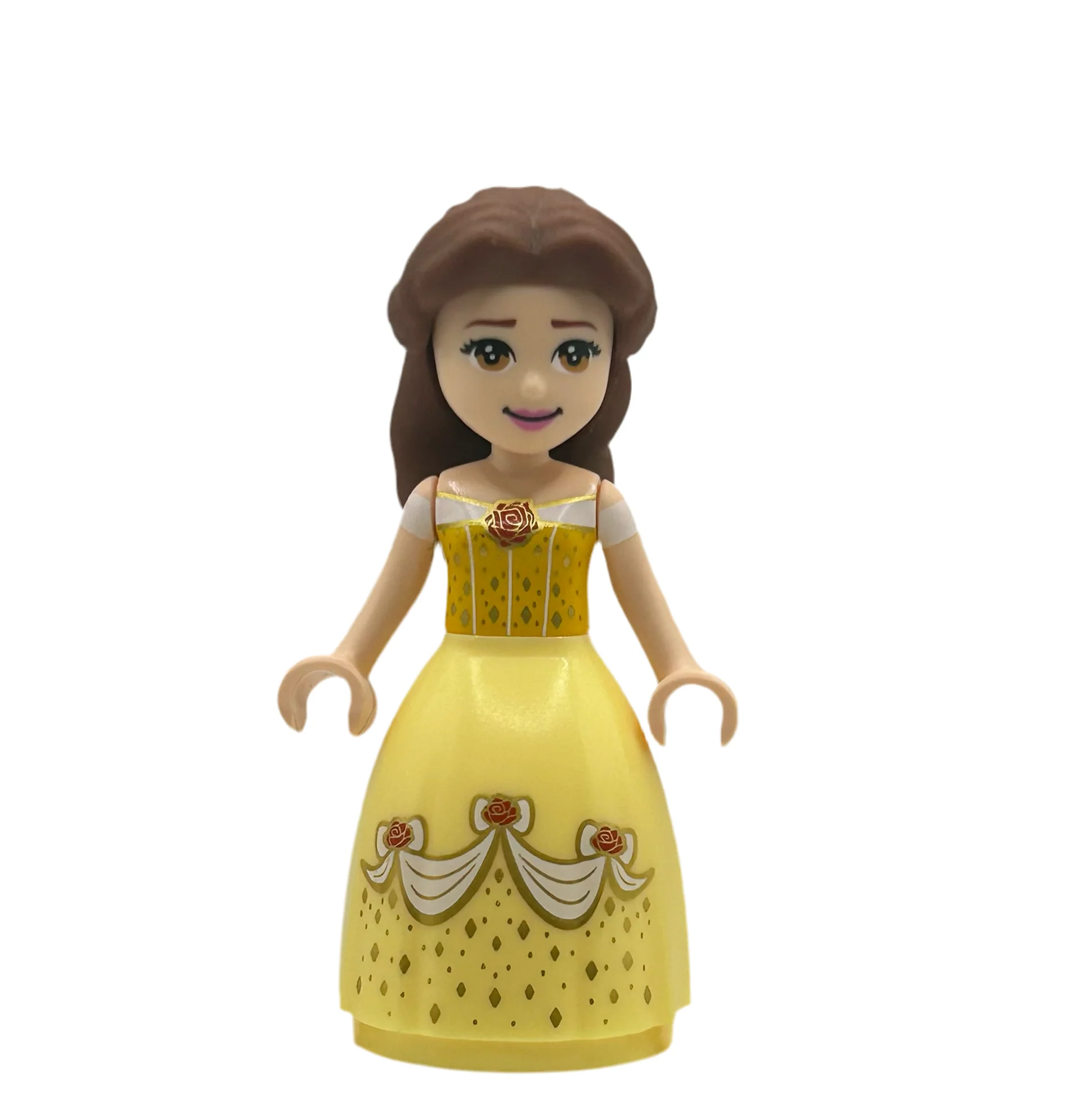 Belle, Dress with Red Roses, White Sleeves, dp096