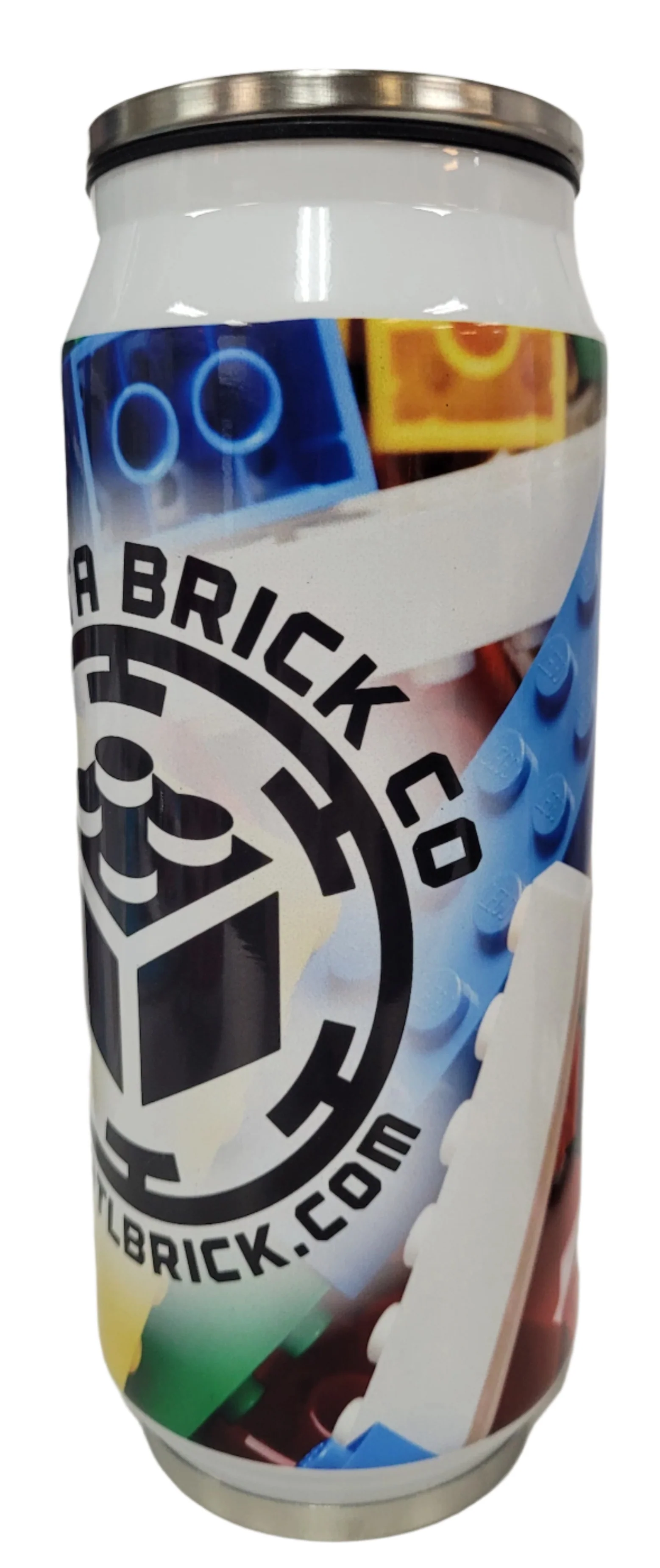 Bulk Brick Can Shaped Tumbler with Built In Straw - Image 2
