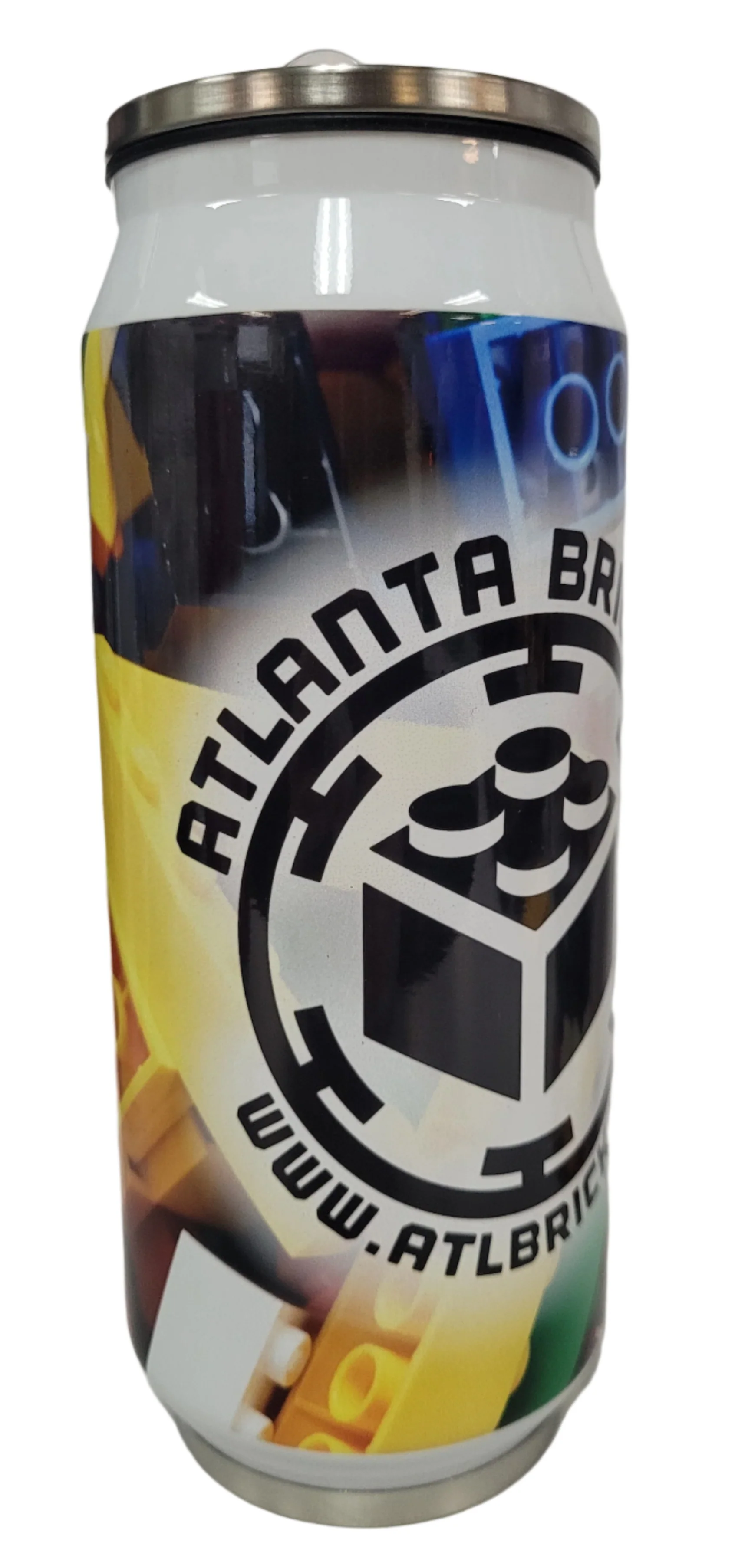 Bulk Brick Can Shaped Tumbler with Built In Straw - Image 3