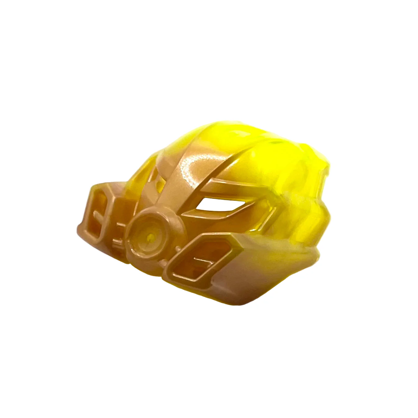 Bionicle Mask of Stone with Marbled Trans-Neon Green Pattern, Part# 19082pb01