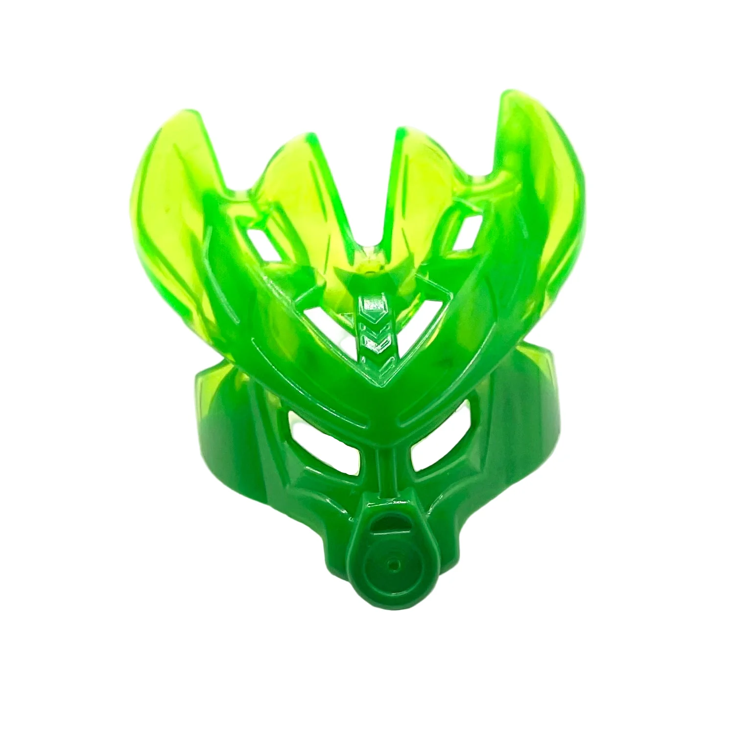 Bionicle Mask Protector with Marbled Trans-Bright Green Pattern (Protector Mask of Jungle), Part# 19149pb06