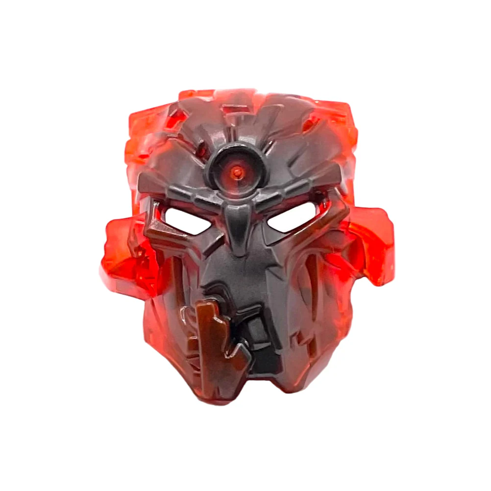 Bionicle Mask Umarak Hunter with Marbled Trans-Neon Orange Pattern, Part# 24164pb02