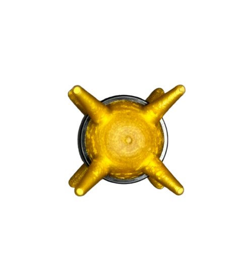 Bionicle Thornax Fruit Spiked Ball with Molded Hard Plastic Black Band Pattern - Flexible Rubber, Part# 85582pb01 - Image 2
