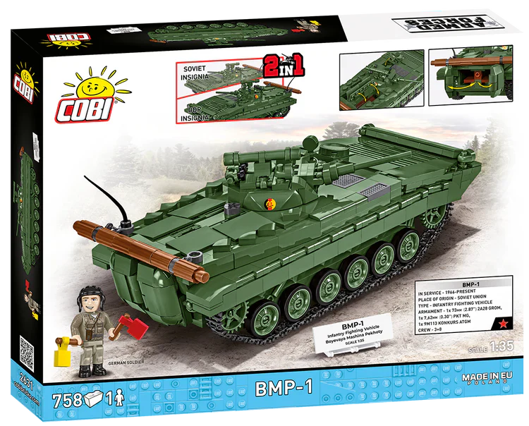 BMP-1 Amphibious Infantry Fighting Vehicle Tank: COBI Set #2631 - Image 2