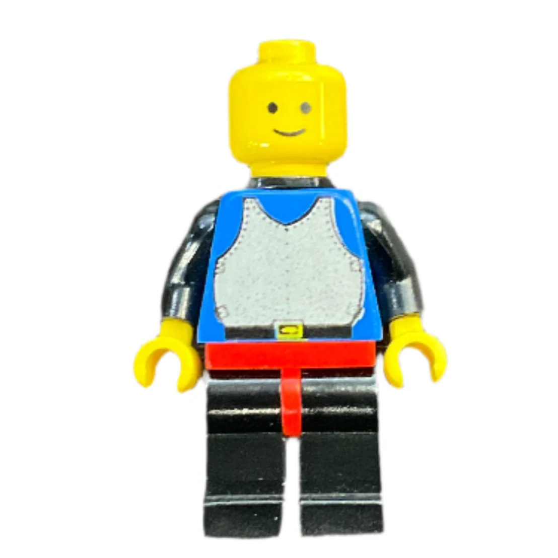 Breastplate - Blue with Black Arms, Black Legs with Red Hips, Dark Gray Grille Helmet, Black Plume, Black Plastic Cape, cas183 - Image 3
