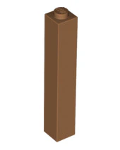 Brick 1x1x5 (Solid Stud), Part# 2453b - Image 4