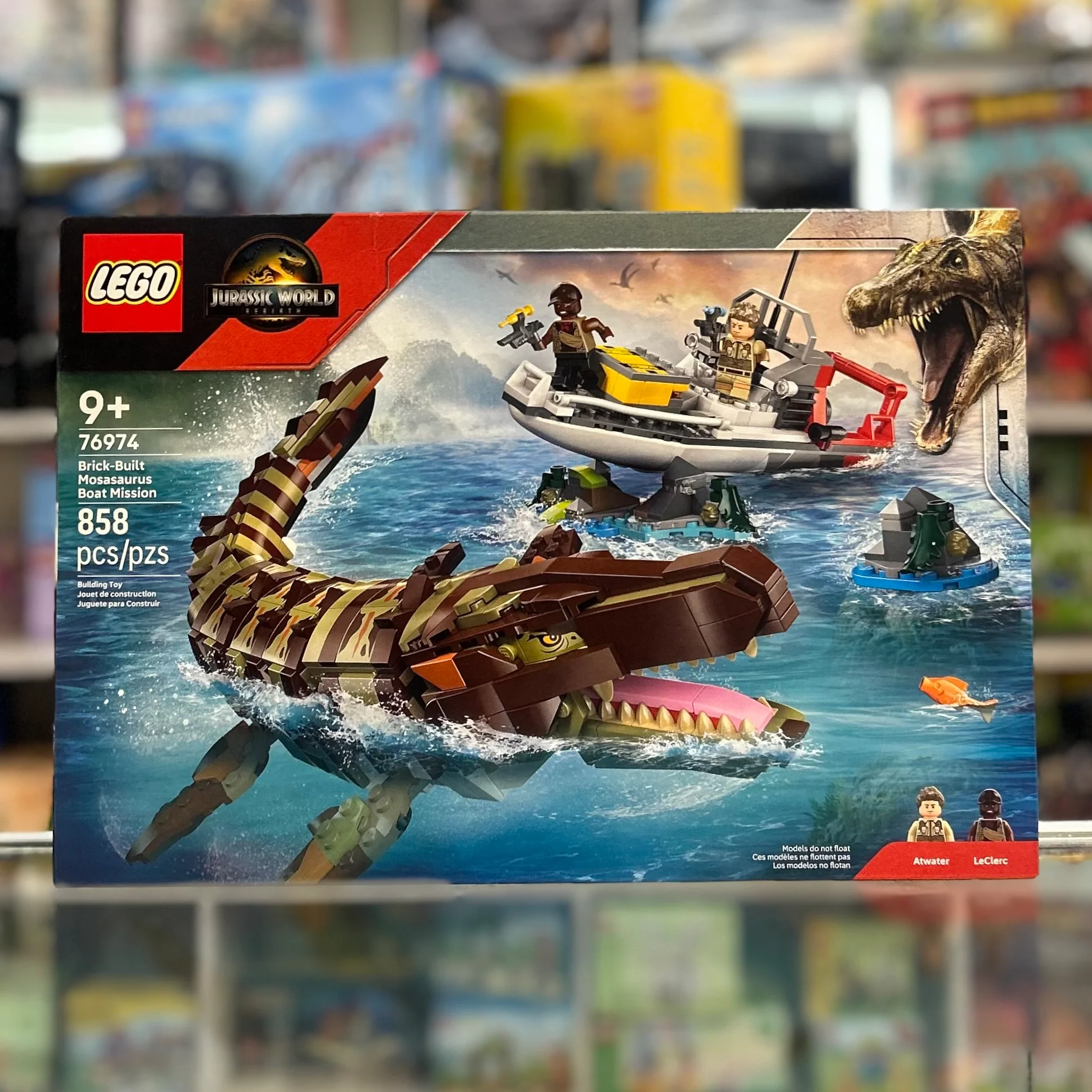 Brick-Built Mosasaurus Boat Mission - 76974