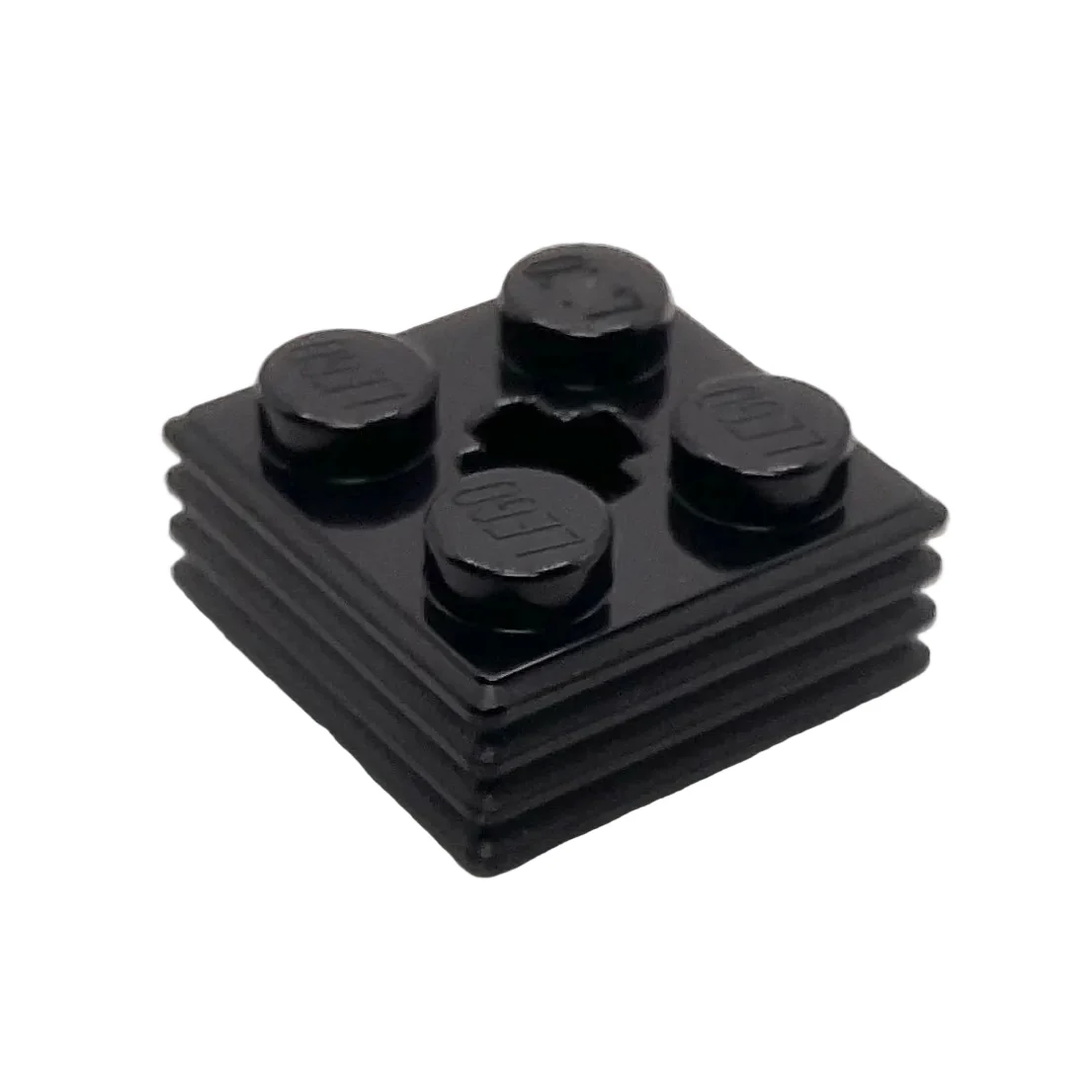 Brick, Modified 2 x 2 x 2/3 Ribbed with Axle Hole, Part# 71752